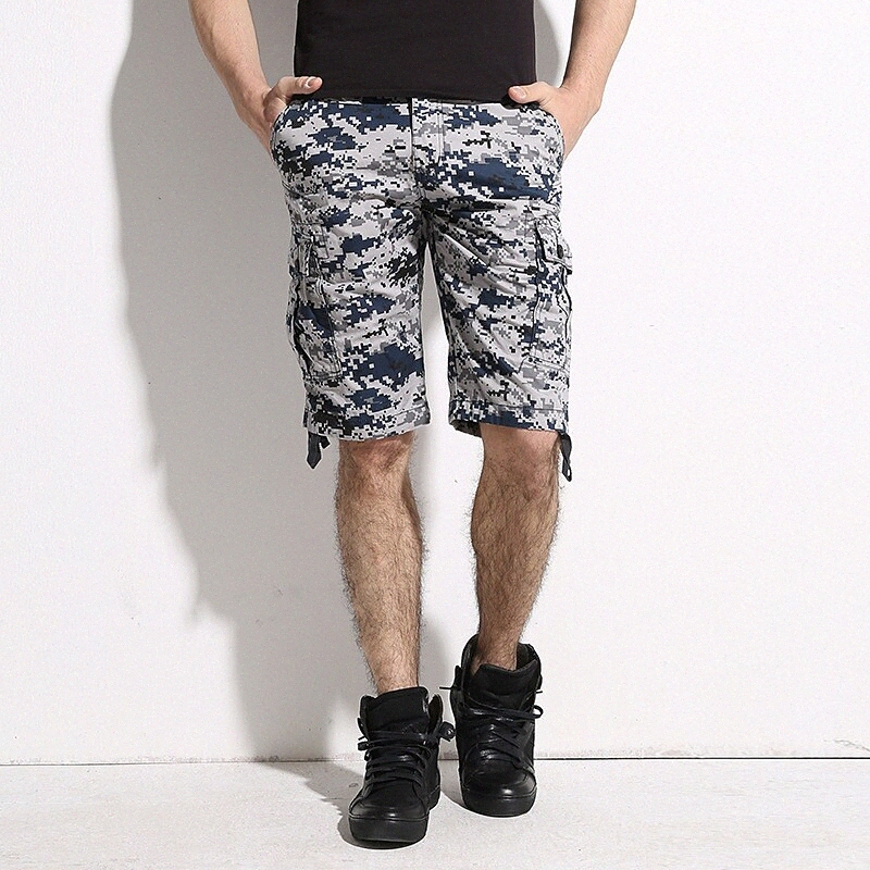 Men's Streetwear Cargo Shorts Shorts Cargo Pants Multiple Pockets Print Short Pants Daily Holiday Micro-elastic Camouflage Breathable Lightweig