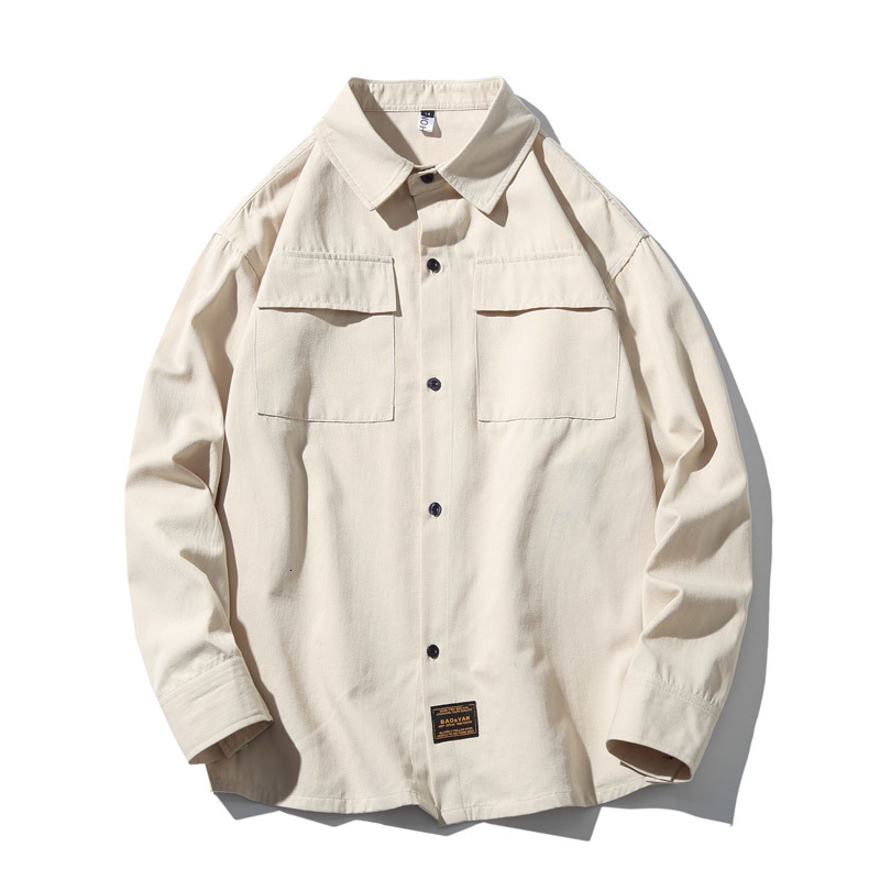 

2021 New Mens Shirts Harajuku Spring Casual Male Streetwear Clothes Big Size Long Shirt Men Ebxr, Brown