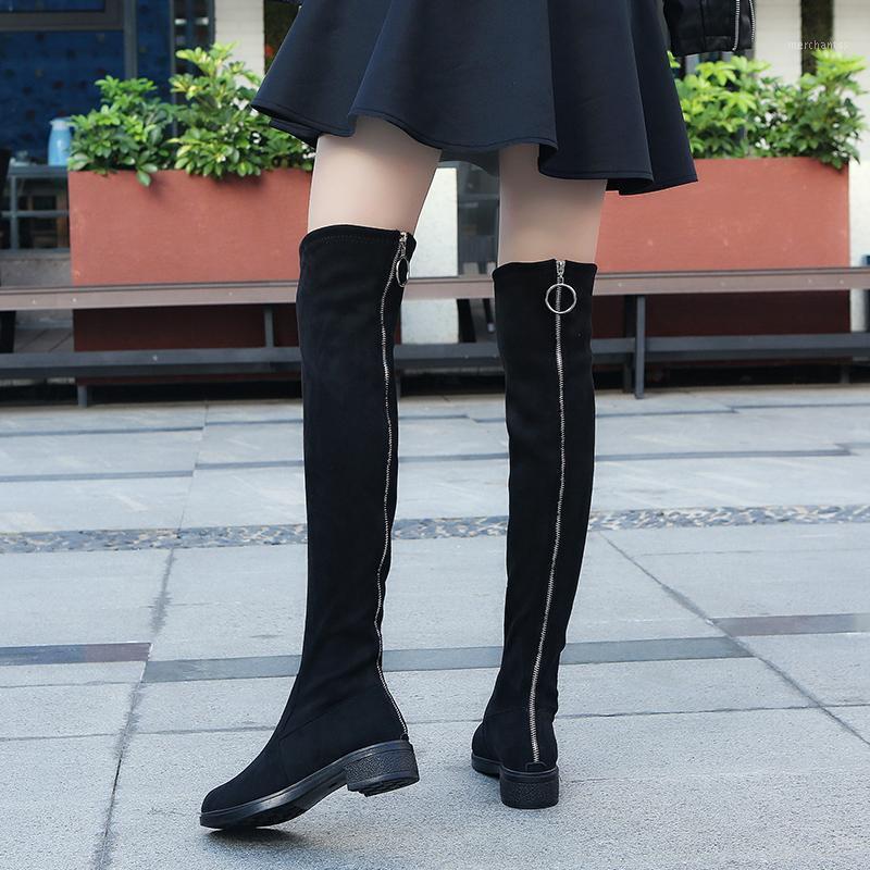 

Women's Rubber Boots Female Shoes Back Zip Boots-Women Flat Heel Winter Footwear Round Toe Zipper Rain Ladies Autumn1
