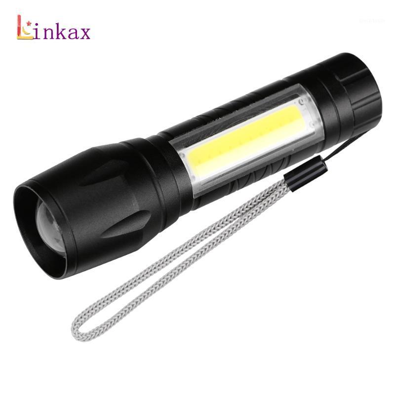 

Mini COB LED Portable 4 Mode Zoomable Focus Use Battery Waterproof in Life Lighting lantern1