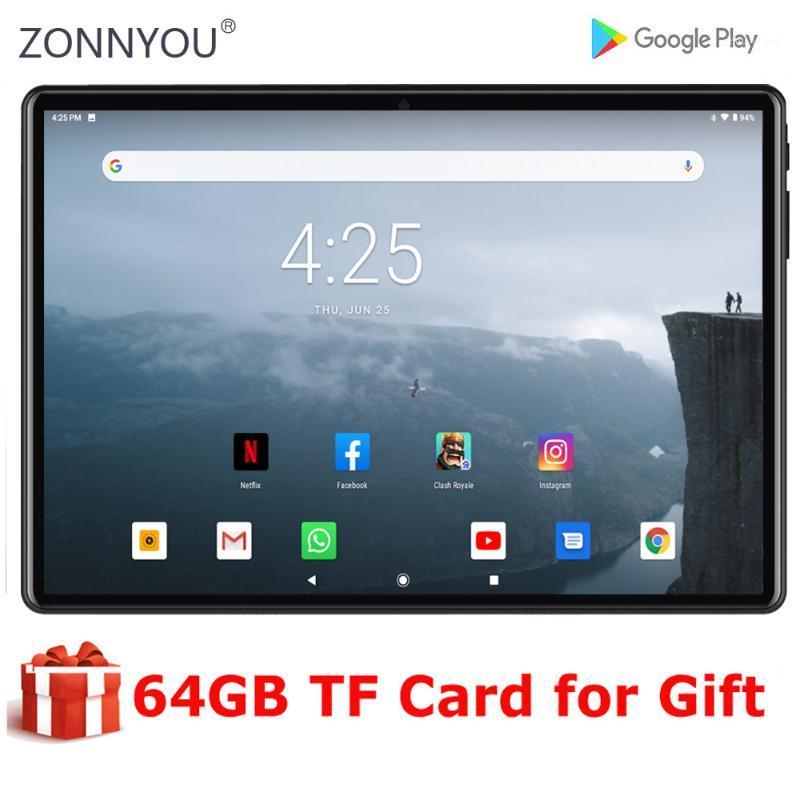 

2020 Newest 10 inch Tablet 2.5D Glass IPS Screen Tablets Dual SIM Card WIFI Play Store Netflix Media Tablets 10.1+Gifts1, Black