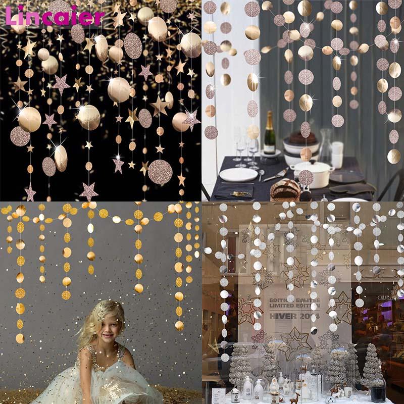 

4M Twinkle Star Paper Garlands Pendant 2020 Merry Christmas Decorations for Home Xmas Tree Ornaments New Year 2021 Decor