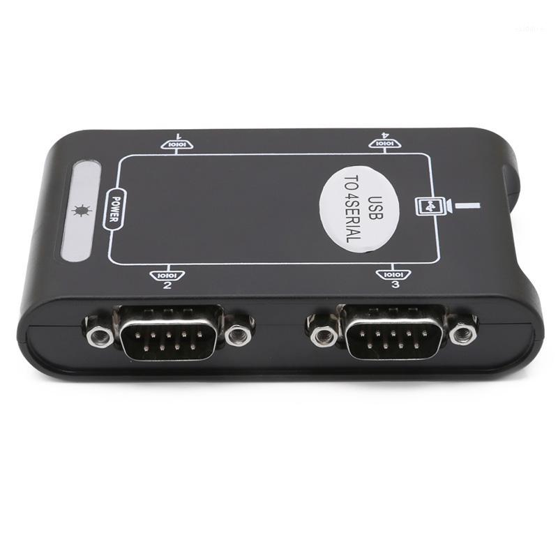 

9pin RS232 USB 2.0 to 4 ports Serial DB9 COM Controller Connectors Adapter Hub1