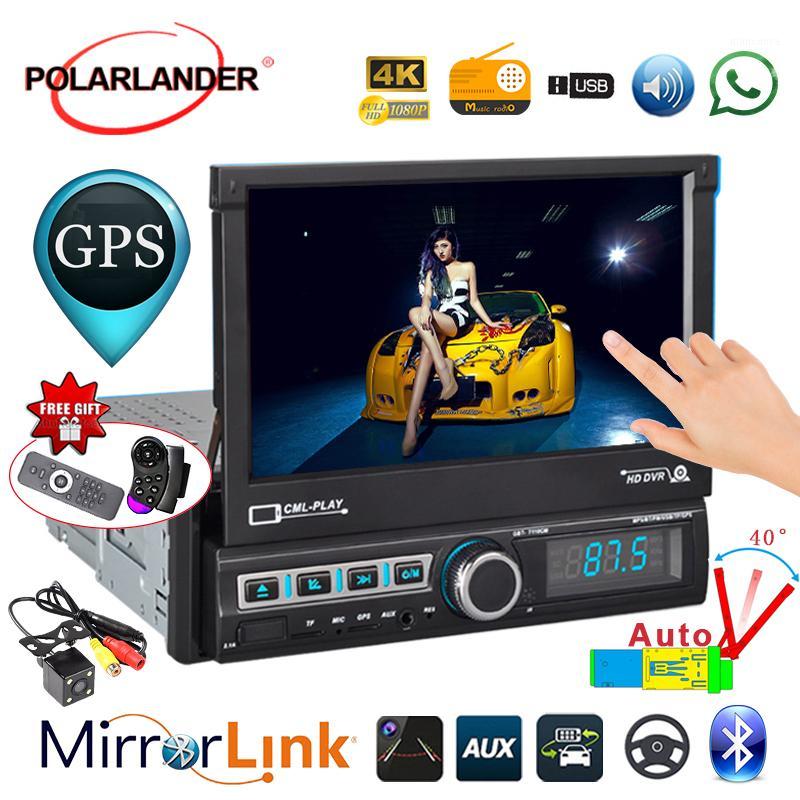 

Car Radio 1 DIN Bluetooth radio cassette playerCar GPS Navigation Reversing Image Retractable Autoradio U Disk Playback 7 Inch1