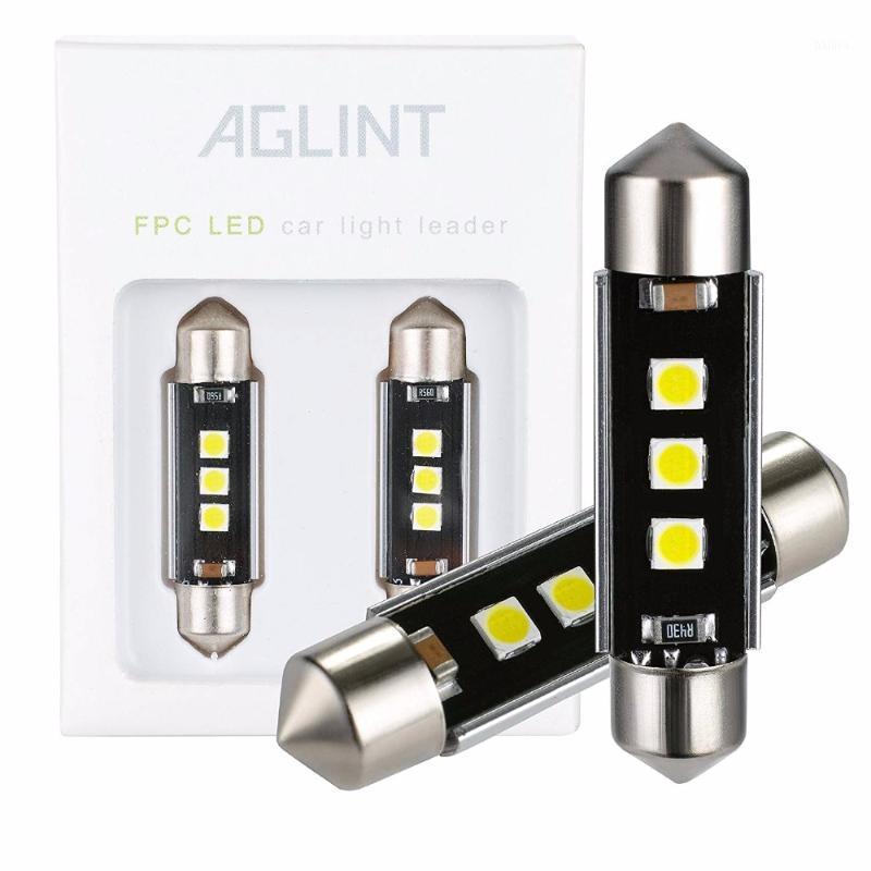 

AGLINT 2PCS LED Car Bulbs Festoon 39mm C5W C10W CANBUS No OBC Error For Car Interior Reading Dome Trunk Lamp Xenon White 12-24V1, As pic