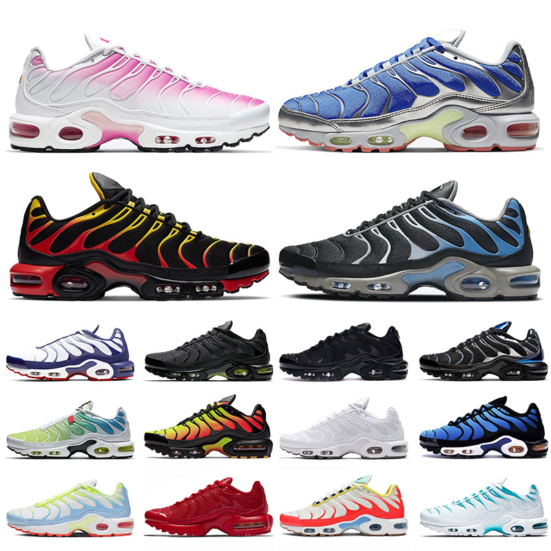 

Tn Plus fashion Women Mens Running Shoes White Pink Blue Silver Gradient Black Red Plus TN Jogging Trainers Sneakers, #25 total crimson 40-46