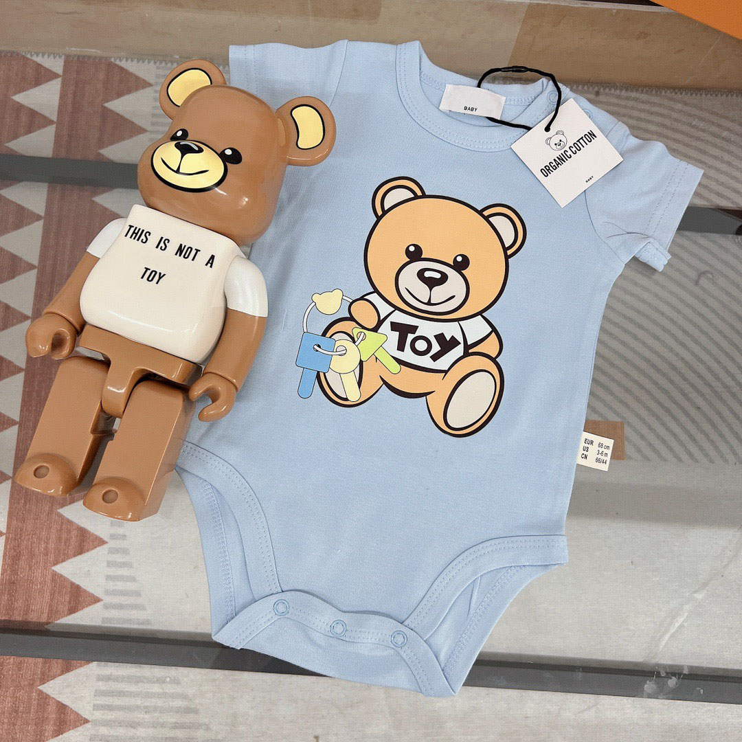 

Designer Newborn Baby Girl Boy Rompers Clothes Infant Girls Cartoon Bear Print Short Sleeve Jumpsuits Onesie Bodysuit6141252