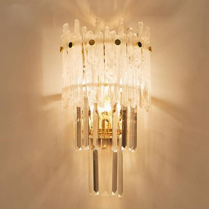 

art deco design crystal wall sconce modern gold wall lights living room bedroom lamp wideth 25cm
