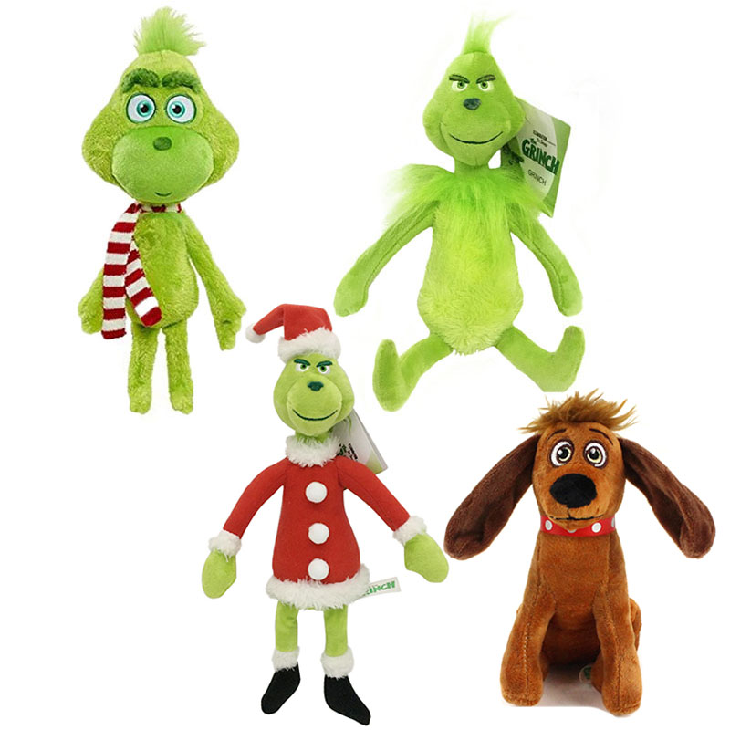 

How the Grinch Stole Grinch Plush Toys Max Dog Doll Soft Stuffed Cartoon Animal Peluche for Kids Christmas Gifts