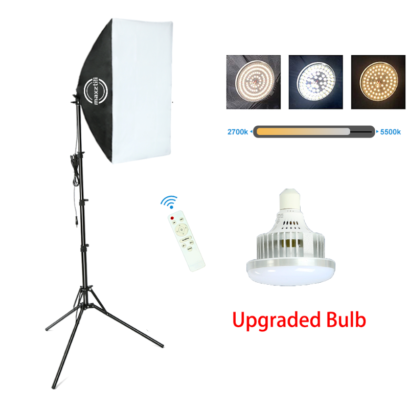

Photography Softbox Lighting Kit 50x70CM Professional Continuous Light System Soft box with 80W Light Photo Studio Kit