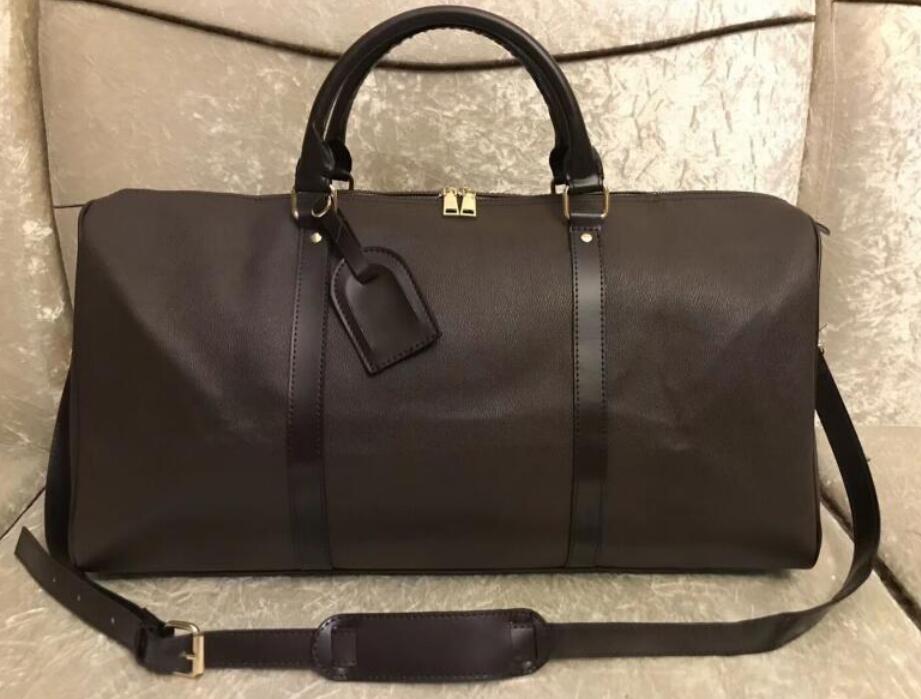 

Letter travel Handbag Waterproof PU Casual Large Tote Leisure Durable Travel Crossbody Bag Shoulder Bag Luggage Duffel Bags key lock M4445, Black grid