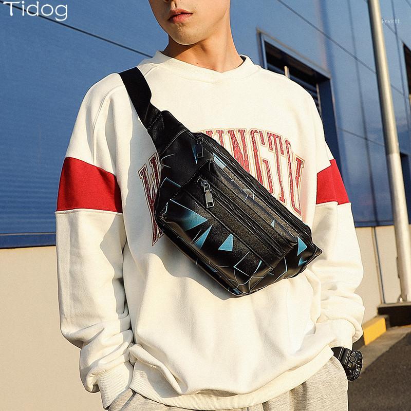 

Tidog New fashion personality graffiti pattern chest bag1, Black