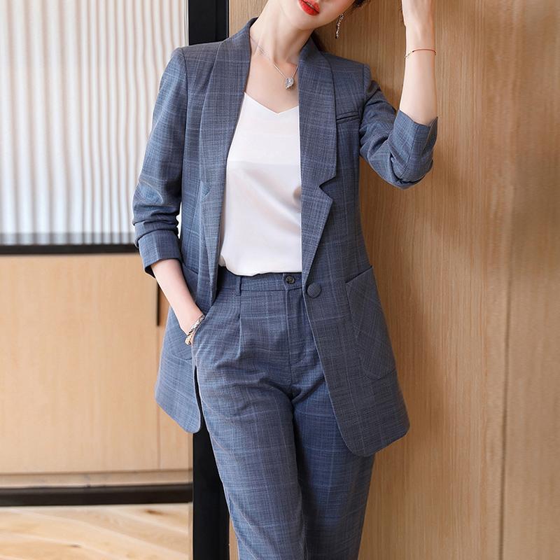 

Fashion Green Women Blazer Set Slim Jacket & Pencil Pant Women Pant Suit Ladies Work Suit Female 2 Piece Set Plus Sze 4XL