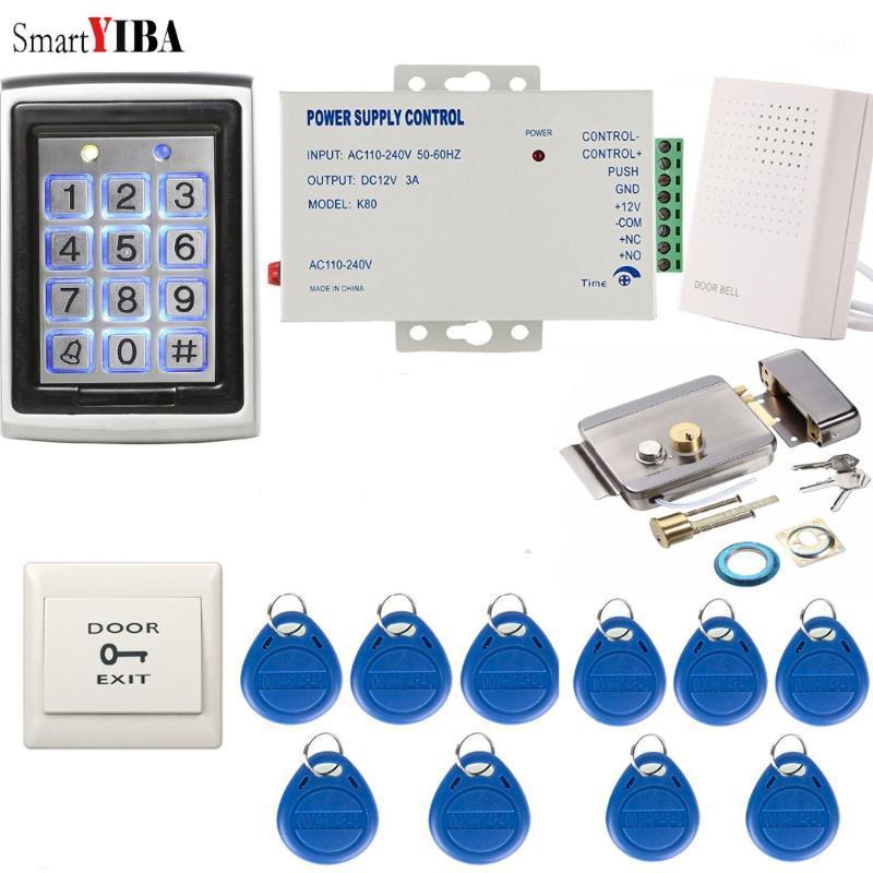 

SmartYIBA Metal Waterproof Door Access Control System+10pcs RFID Keys Gate Opener Max Up to 2000 Users Password Door Lock Kits1