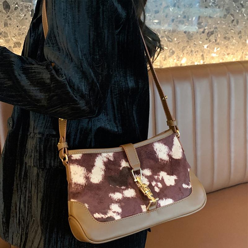 

Small Women's Shoulder Hand Bag 2021 New Fashion Woman Handbags High Quality Plush Pu Leather Crossbody Bag Bolsos Sac A Main, Black