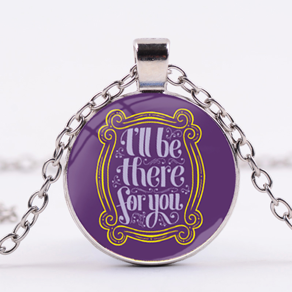 

Funny Monica's Door Frame Necklace Friends Tv Show Glass Crystal Pendants Long Chain Cool Friendship Remembrance Jewelry