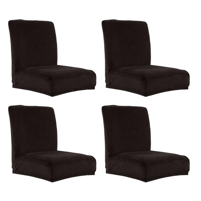 

4 Pcs Dining Chair Seat Cover Bar Stool Slipcover Protector for Wedding Party