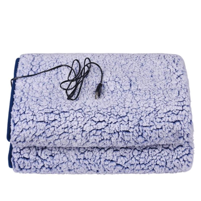 

Electric Heating Blanket Double-sided cotton velvet Soft Electric USB Heated Blanket Body Warmer for Home Travel Office 110x70cm