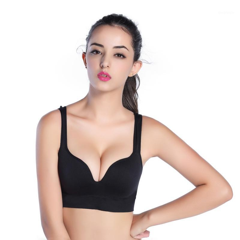 

Women Girl Sports Bras Racerback Bra Seamless Wireless Underwear Bra Full Coverage home fitness yoga1, Pink