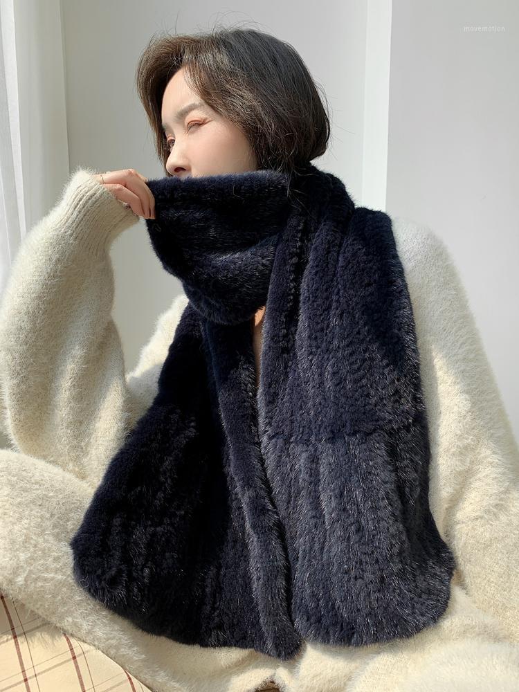 

Mink series navy blue fur scarf scarf winter new style fashion Size:180*20cm1