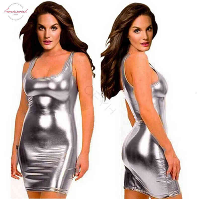 Femmes Sexy Cuir Robes Latex Club Port Costumes Vêtements Femme Vêtements Robe PVC Plus Taille S 5XL