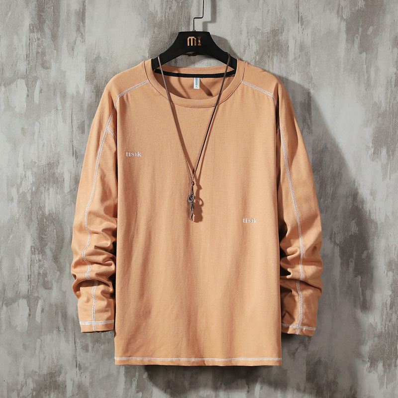 

2021 Long Sleeves Men's Black Tshirts New Spring Autumn Clothes Man's Classic T-shirt Top Tees High Quality Knky, Ds980 1