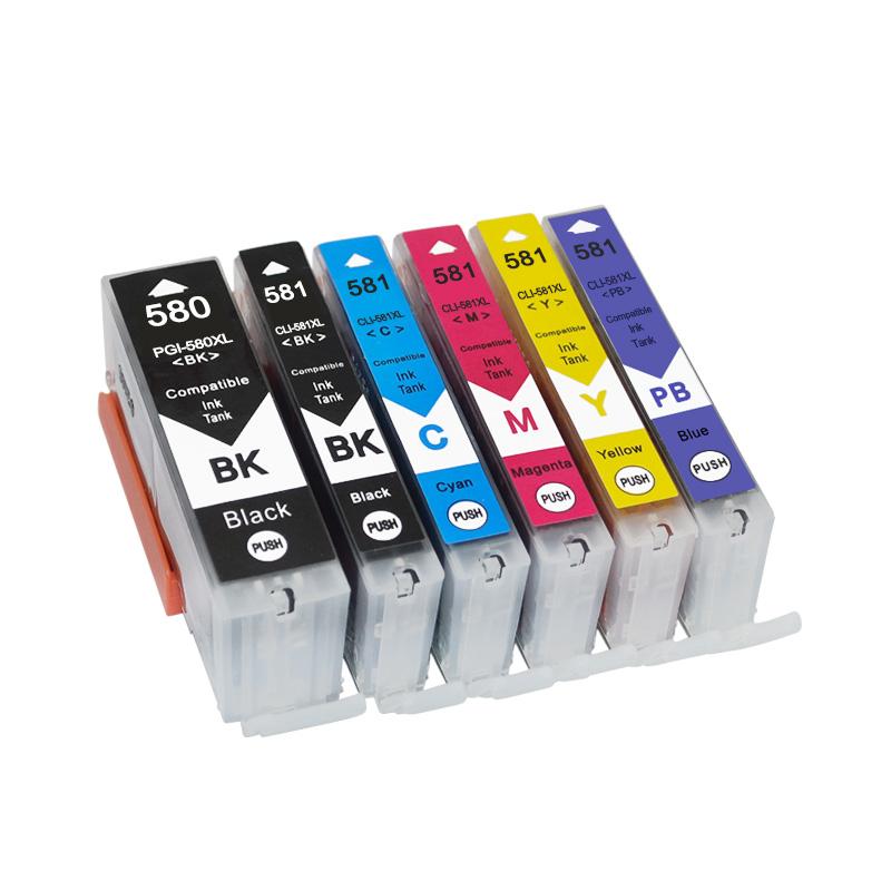 

einkshop PGI580 PGI-580 CLI-581 Ink Cartridge For Canon CLI581 PGI 580 CLI 581 PIXMA TR7550 TR8550 TS6150 TS8150 TS9150 TS9155