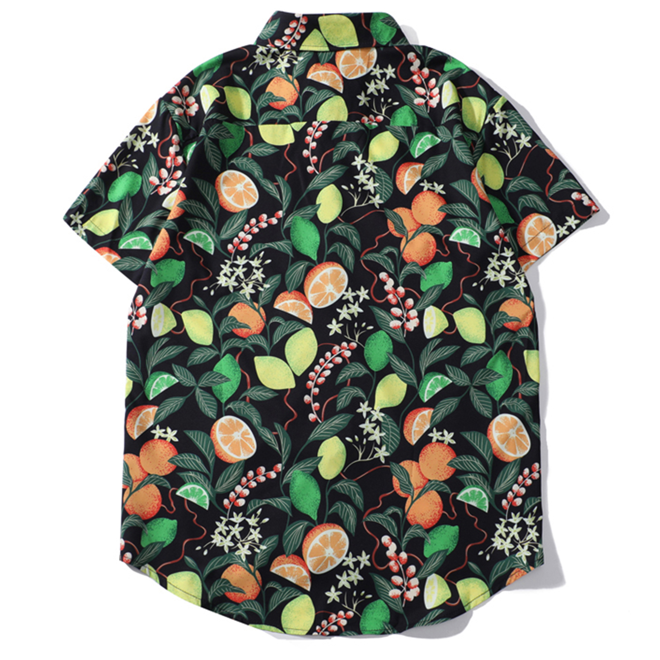 

2021 New Aelfric Eden Tropical Fruit Print Oversized Hip Hop Men Shirts Summer Hawaii Beach Tops Streetwear Casual Cotton Short Sleeves Ommc, Black