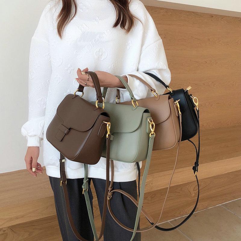 

Vintage Half Round All-match Luxury Designer Leather Women Shoulder Messenger Bag High Quality Top Handle Hand Bag, Black