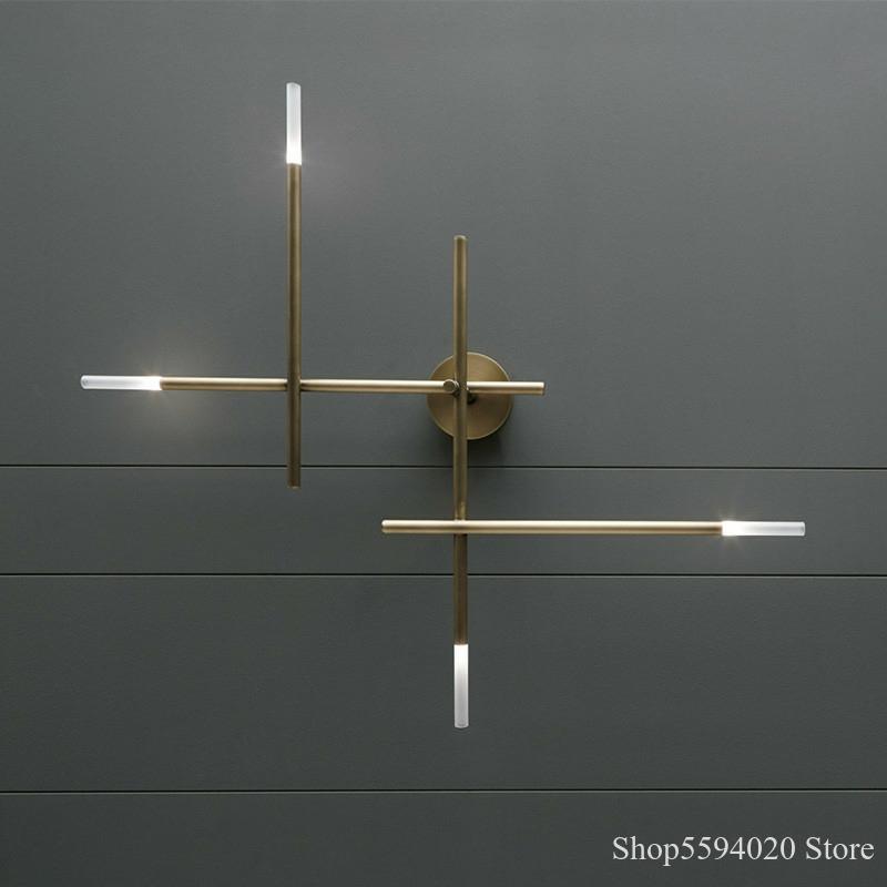 

Post Modern Iron Line Wall Lamp Minimalist Living Room Bedroom Study Bathroom Wall Lamp Savoy House Stafford Sconce Lights