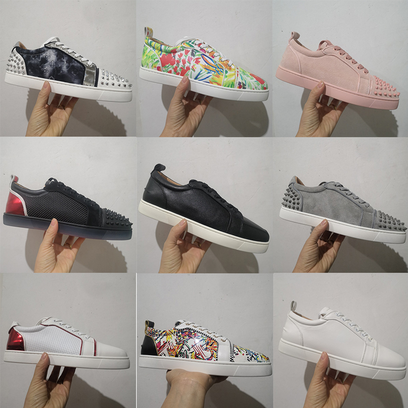 

2022 designer shoes low top luxury sneakers Black White Silver Glitter Grey Split mens flats trainers for party wedding high quality size 5.5-13
