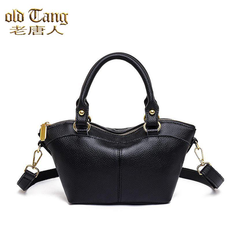 

OLD TANG High Quality Leather Brand Shoulder Bags for Women 2021 New Fashion Luxury Handbag Small Crossbody Bag Sac A Main, Black