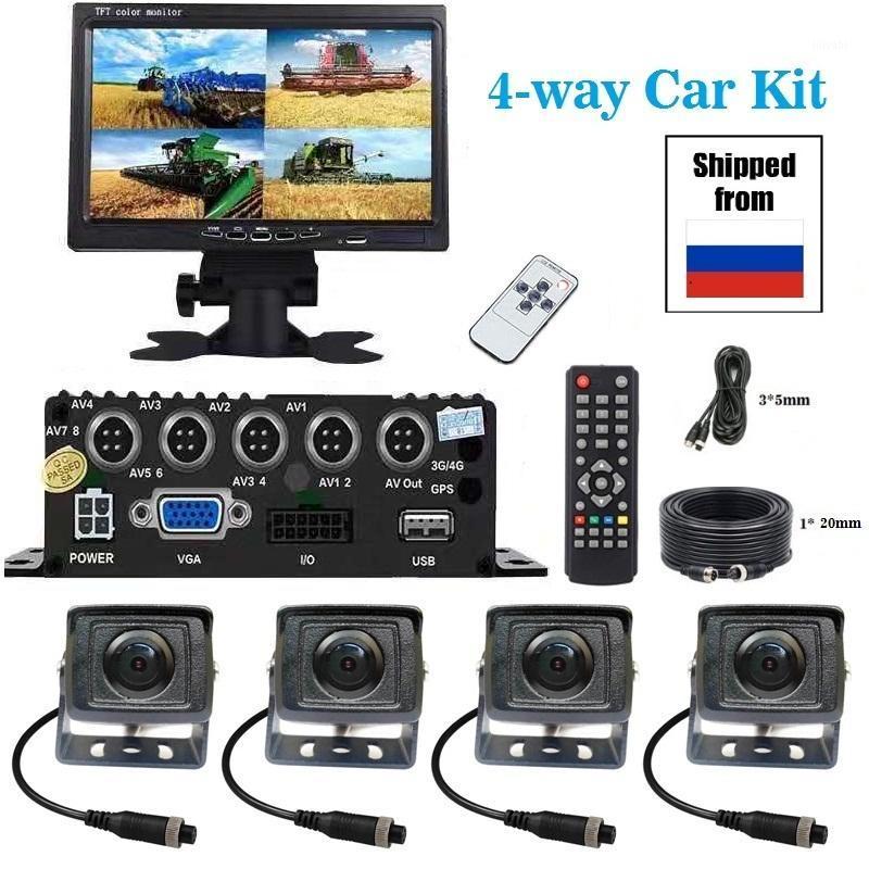 

4Pcs Waterproof Night Vision AHD Car Dvr Camera+4CH 64GB Truck Bus Taxi Video Recorder +7Inch Car Monitor For Vehicle Security1