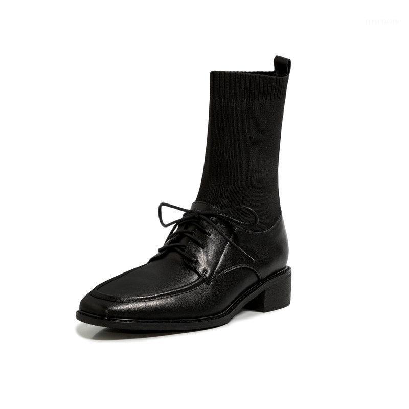 

Elegant Genuine Leather Ankle Boots Top 2021 Autumn Winter High Heels Shoes Women Quality Brand Office Lady Shoes Woman1, Beige