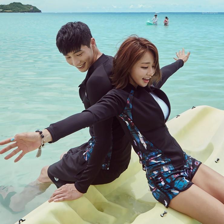 

Rashguard Women Bikinis 2020 Plus Size Couples Swim Suit Tankini Korea Rash Guard Beach Surfing Swimsuit Bathing Swimear Badpak1