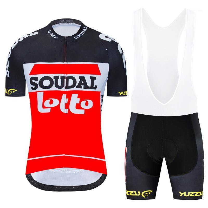 

2020 Pro team lotto soudal red cycling jersey sets Bicycle maillot breathable Ropa Ciclismo MTB Short sleeve bike cloth 9D GEL1, 15