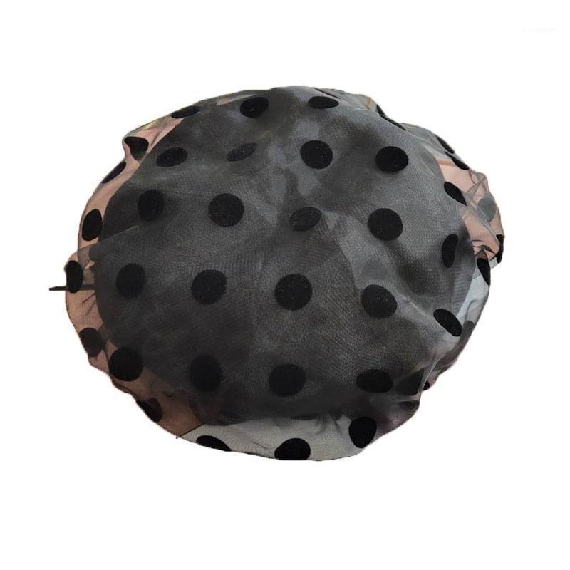 

2021 Fashion Berets For Women New Dot Female Berets Spring Summer Girls Cute Black Wholesale DROP SHIPPING1, White