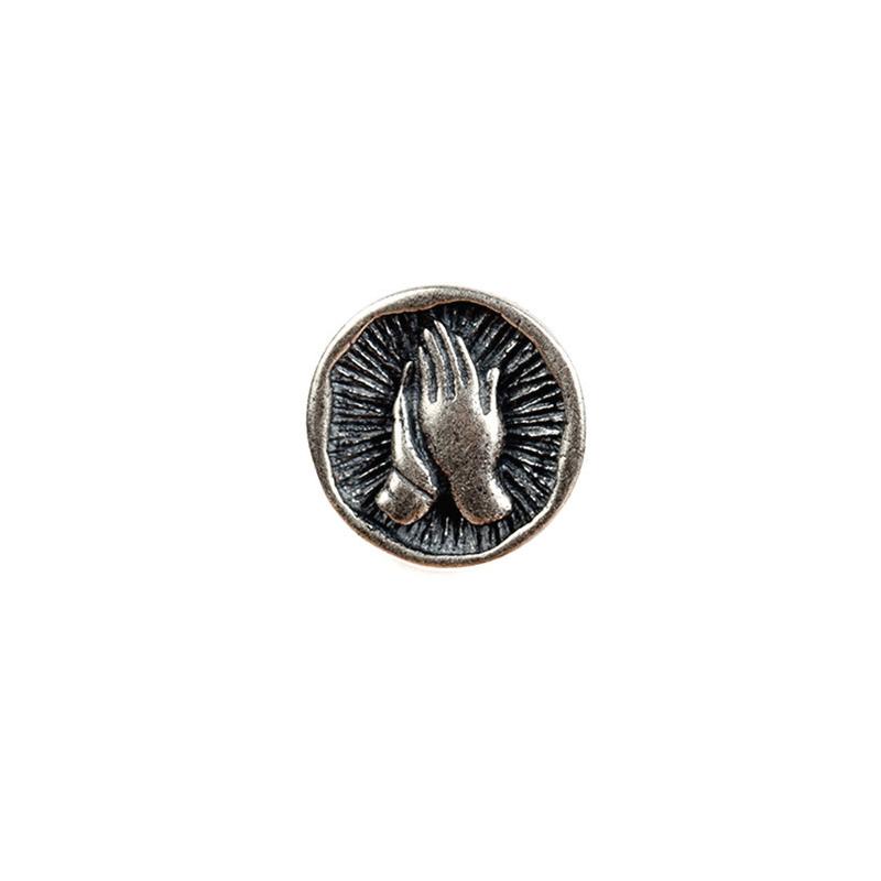 

925 Sterling Silver Prayer Biker Men Women Unisex SINGLE Stud Earring Jewelry A1585