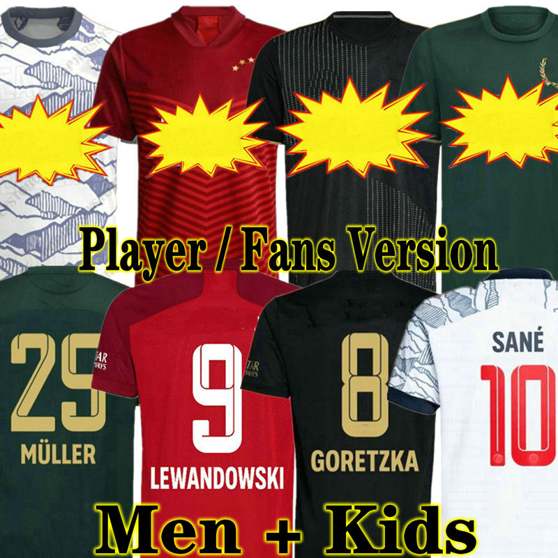 

GORETZKA 21 22 23 Race SANE Player Fans soccer jersey LEWANDOWSKI BAYERN MUNICH DAVIES MULLER GNABRY 2021 2022 2023 Men Kids football shirts, 21 22 home fans
