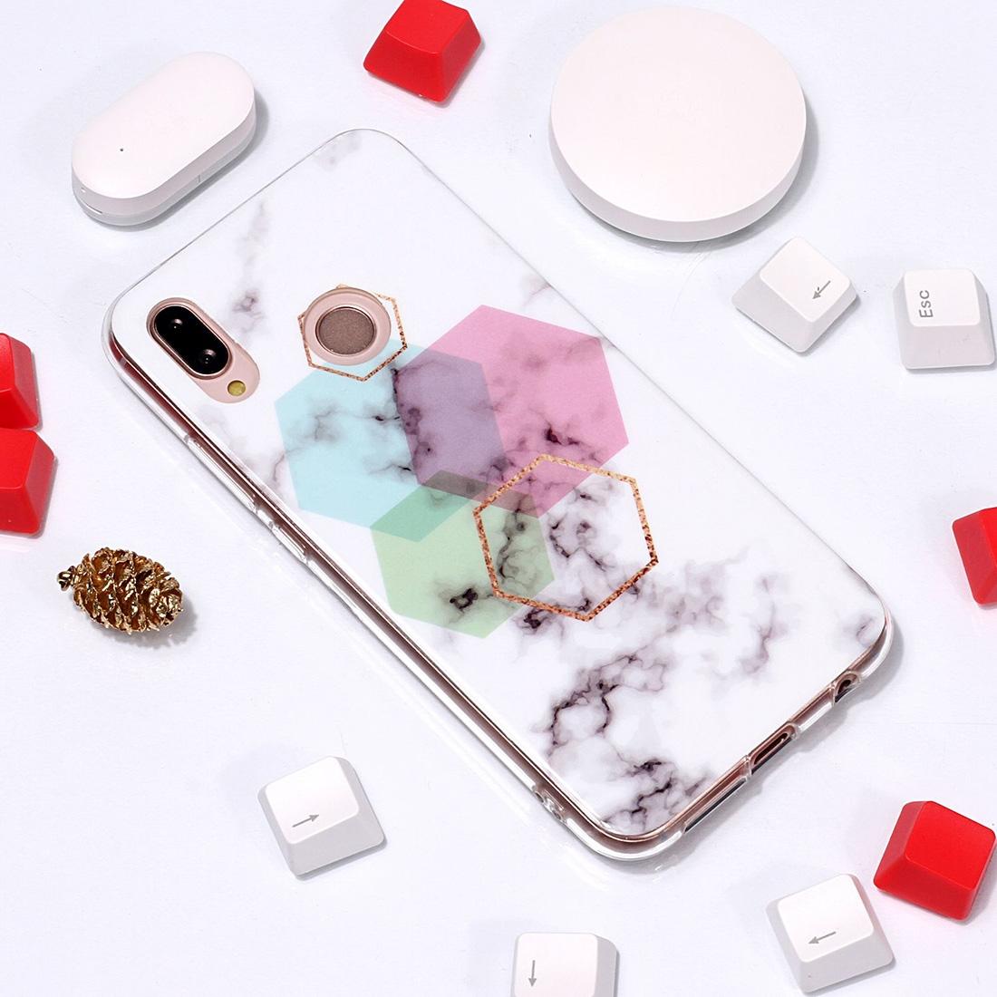 

Marble Pattern TPU Soft Protective Case For Huawei P20 Lite Nova 3e