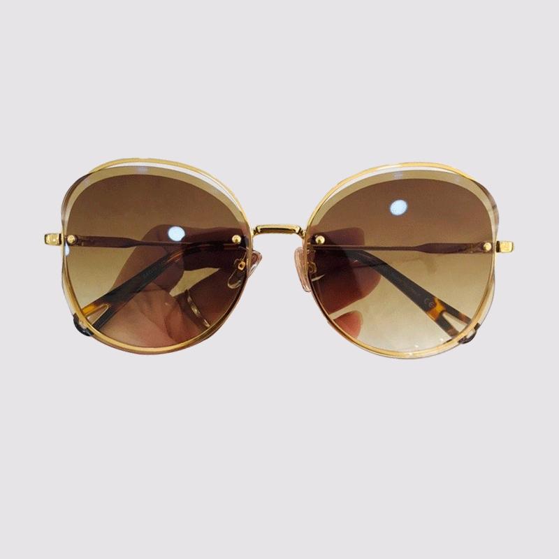 

Vintage Round Sunglasses Women Luxury Designer Brand Oversized lens Mirror Sunglasses Alloy Frame Lady Cool Retro Eyewear Female