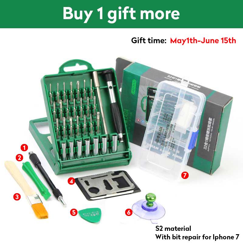 

32 in 1 S2 Precision Screwdrivers multifunction pricise screw driver set tools repair for cellphone laptop watch