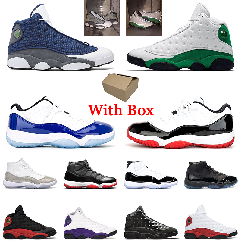 

with box 13 men basketball shoes 13s hyper royal 2020 lucky green bred 11 concord gamma blue 11s mens trainers sports sneakers 36-47