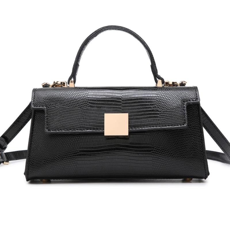 

2021 Fashion Lizard Pattern Leather Tote Bag Luxury Shoulder Bag Designer Brand Purse Handbags New Arrival, Beige