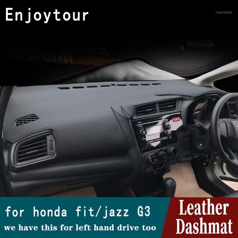

For Hond Jazz Fit G3 2014 2015 2016 2017 2018 2019 Leather Dashmat Dashboard Cover Pad Dash Mat Carpet Car Styling Accessories1