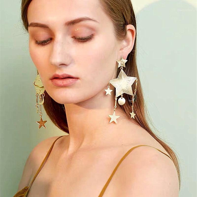 

Qiaose Perfect Quality Alloy Star Global Charms Women Earrings Novelty Fashion Jewelry Bohemian Drop Dangle Earrings1