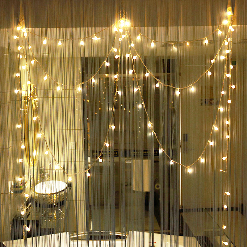 

2021 10 20 50m 100 Ball Garland Led String Christmas Decorations Home Holiday Fairy Lights Outdoors FWNP