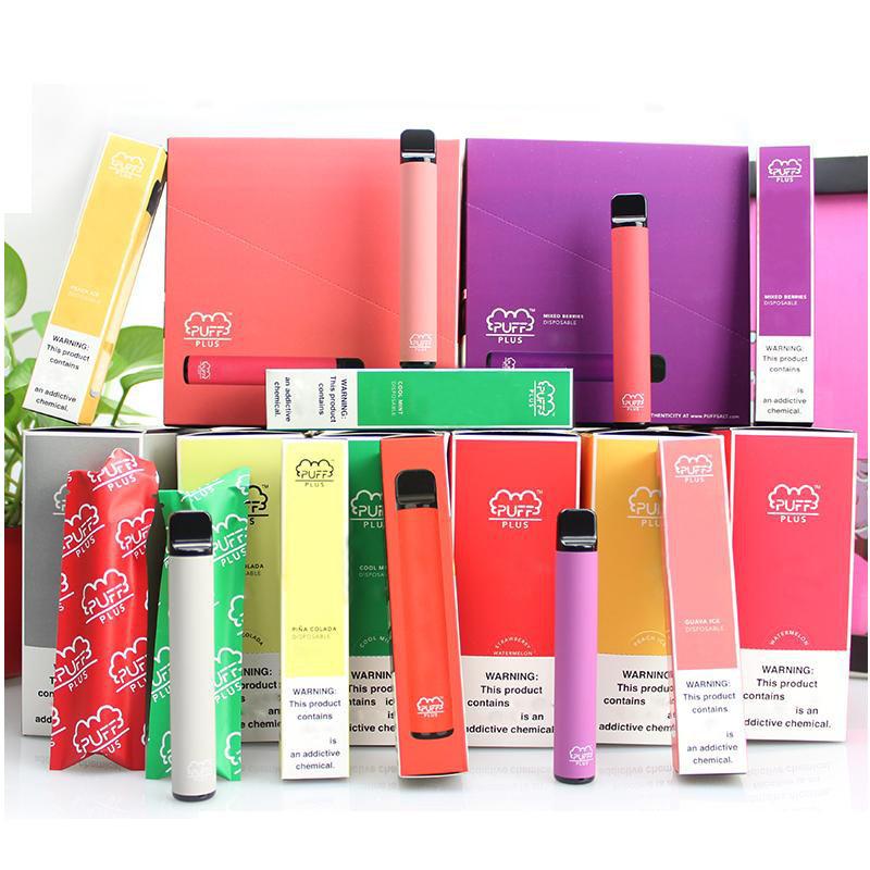 

Newest Puff bar Plus 800 puffs Disposable Device Starter Kit Upgraded 550mAh Battery 3.2ml Cartridge Vape 48 color VS xtra puff
