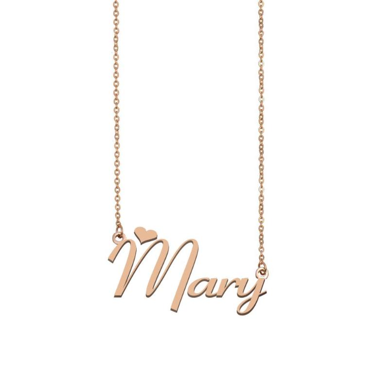 

Mary Name Necklace , Custom Name Necklace for Women Girls Best Friends Birthday Wedding Christmas Mother Days Gift