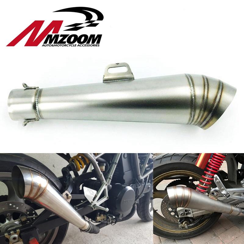 

Universal 48.8MM Inlet Modified Motorcycle Stainless Steel Fried Tube for GP Exhaust Pipe without sticker